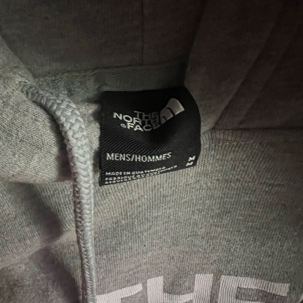 grey north face men's hoodie